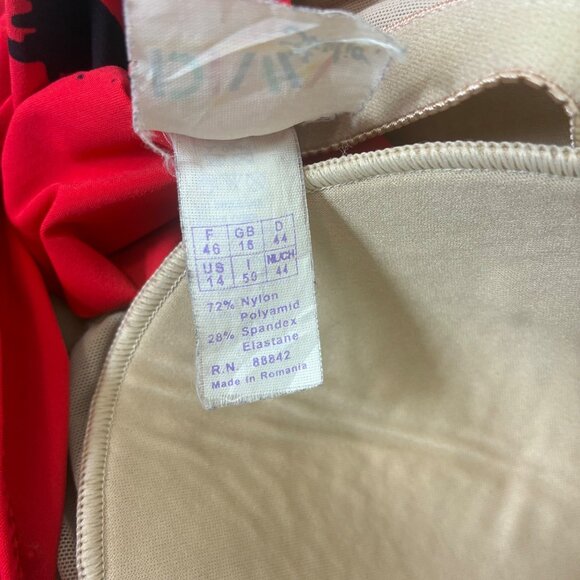 VTG Diva Studio Bandeau Straight Top One Piece Bathing Suit Sz 14 - Picture 9 of 10